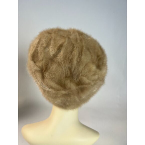 Vintage Lee Bury Dallas Beige Mink Fur Hat - Picture 15 of 16